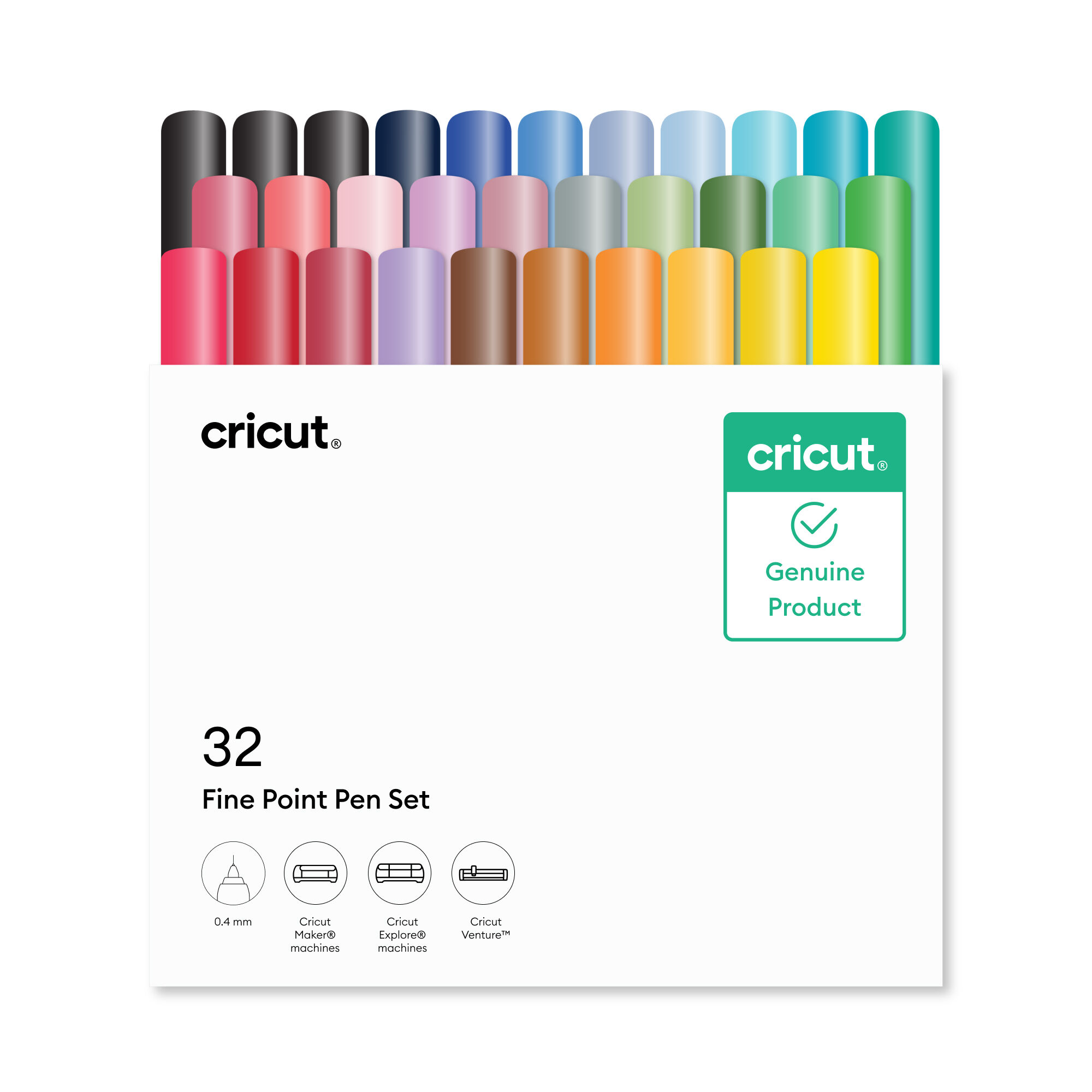 Cricut™ Stift Mit Feiner Spitze (0,4 Mm), Ultimatives Musterset (32 Stk.)
